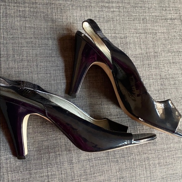 Anne Klein AK Peep Toe Patent Leather Portia 10 - Picture 5 of 8